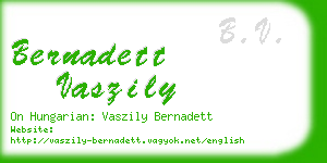 bernadett vaszily business card